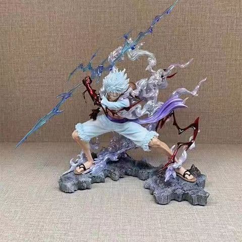 One Piece KG Wink Hold Thunder e God 28 cm Nicar Luffy Anime Figura Modelo
