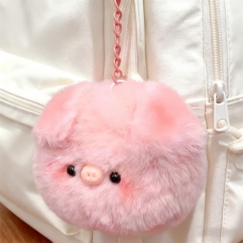 Pequeno livro vermelho mesmo estilo porco rosa estridente chaveiro de pelúcia bonito dos desenhos animados boneca mochil
