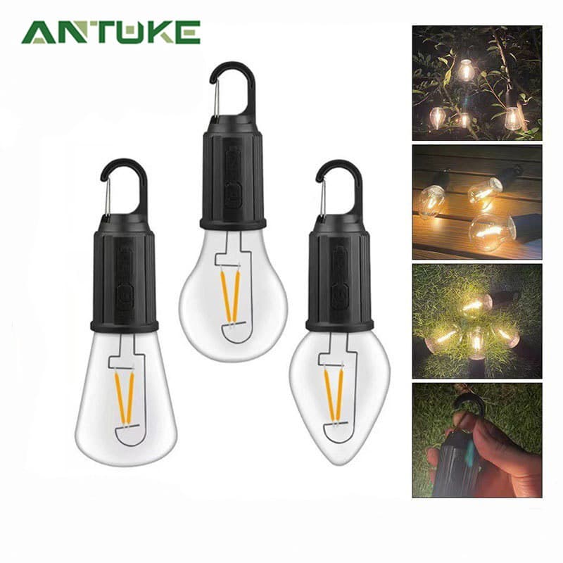 Venda quente Solar recarregável luzes de acampamento multifuncional atmosfera tenda luzes ao ar livre Retro luzes de aca
