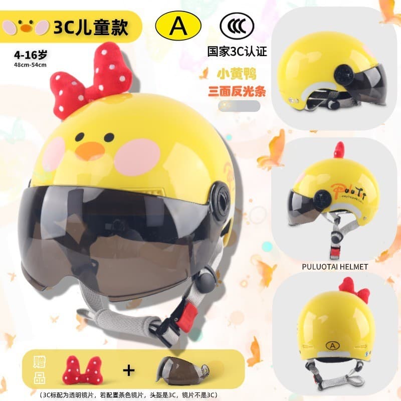 Capacete para veículos elétricos, capacete de verão 3C, capacete de classe A para pais e filhos, capacete infantil, capa