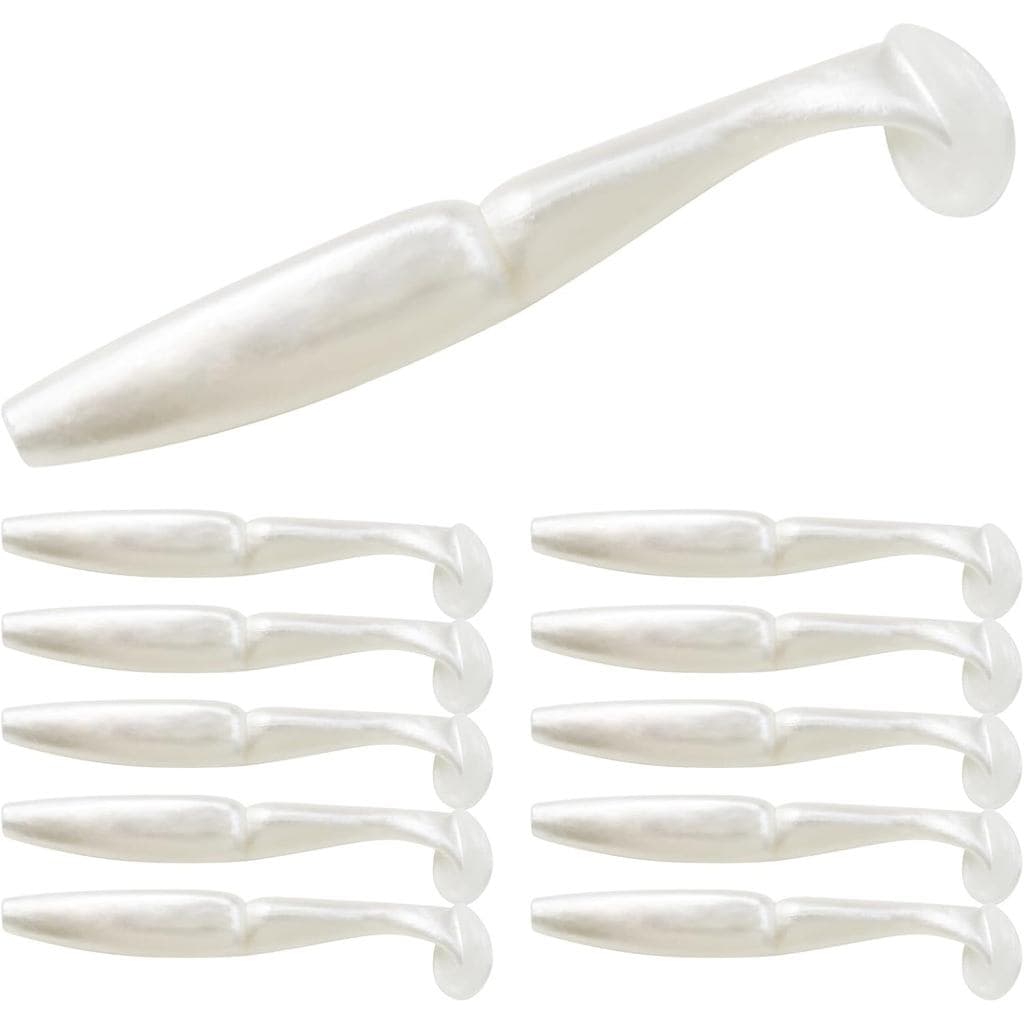 Isca de Pesca Macia de 4,13'', Iscas Flexíveis com Cauda em Pá para Pesca de Robalo, Bagre, Truta, Lúcio e Crappie, Kit
