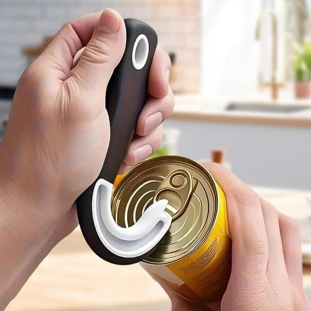 Abridor de Latas para Frascos e Garrafas, Ferramenta Manual de Cozinha para Abertura Fácil, Design Compacto com Cabo par