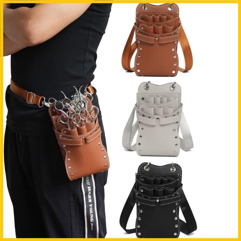Barbeiros Tesoura Saco 7 Compartimento Design Alça Crossbody Bolsa Armazenamento Para Cabeleireiro Pr