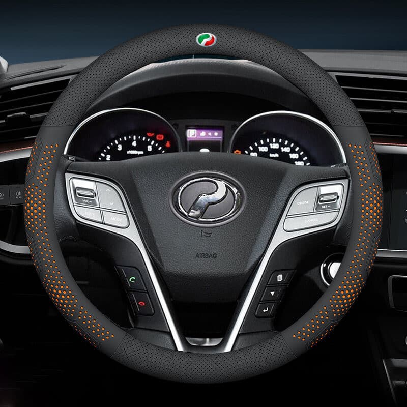 Capa de Volante Ultrafina para Carro, em Couro, Antiderrapante e Absorvente de Suor, para Perodua Alza Aruz Myvi Axia At