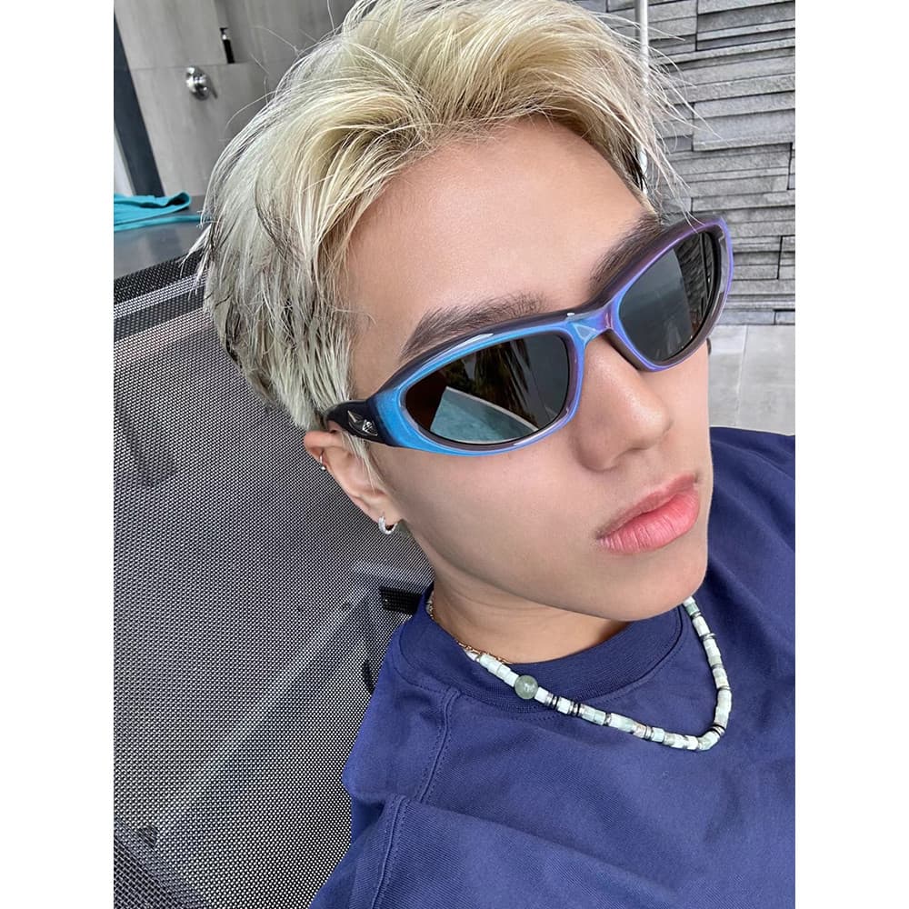 Retro óculos de sol masculino na moda disco ferramenta útil Laser roxo óculos de sol tecnologia única sentido acessórios