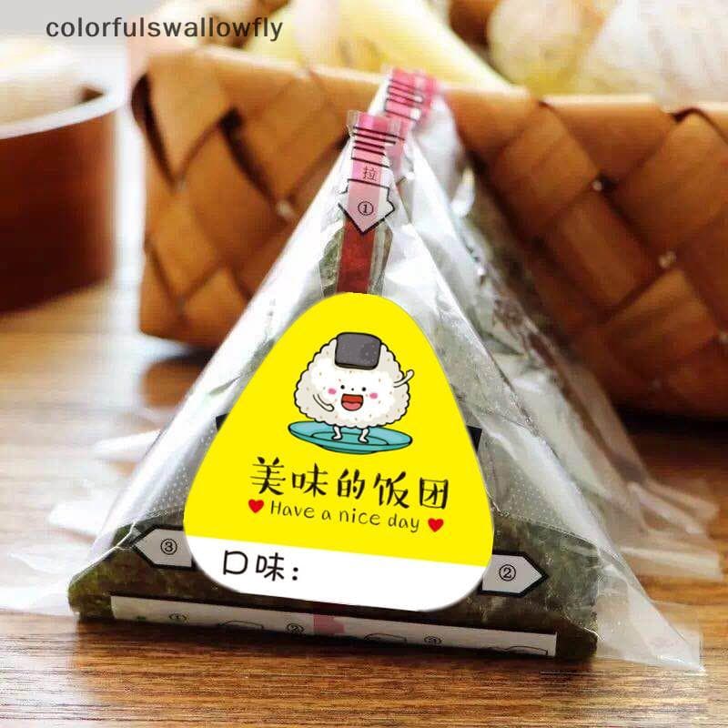 CSF 80 Pcs Triângulo Bola De Arroz Embalagem Saco Adesivos E Sushi Fazendo Kit De Ferramentas De Molde