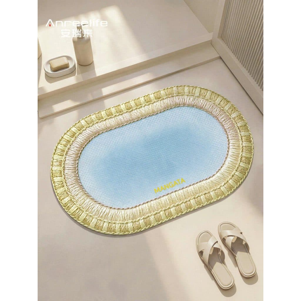 Tapete absorvente para banheiro doméstico, porta de vaso sanitário, antiderrapante, secagem rápida, tapete de banheiro