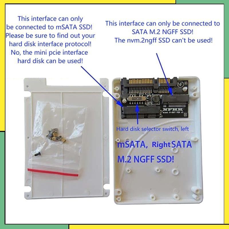 Placa Conversora SSD Para 2.5 Polegadas SATA3 M . 2 NGFF MSATA " SATA3 Adaptadora Com Parafusos De Caixa OA