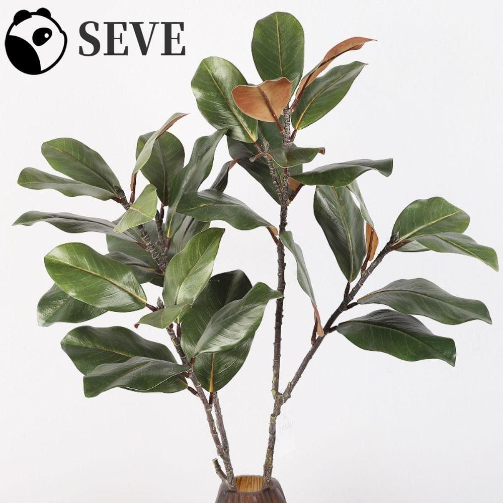 Planta De Magnólia Artificial SEVE , 2 Garfos Feitos À Mão , Ramo De Árvore Simulado , Plantas Artificiais Grandes De 11