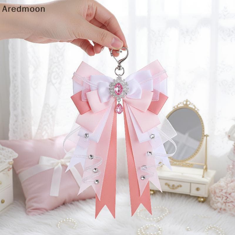Itabag Dupla Camada Fita Arco Decoração Pingente Artesanal DIY Lolita Saco Acessório Agradável Jóias Presente Para Menin