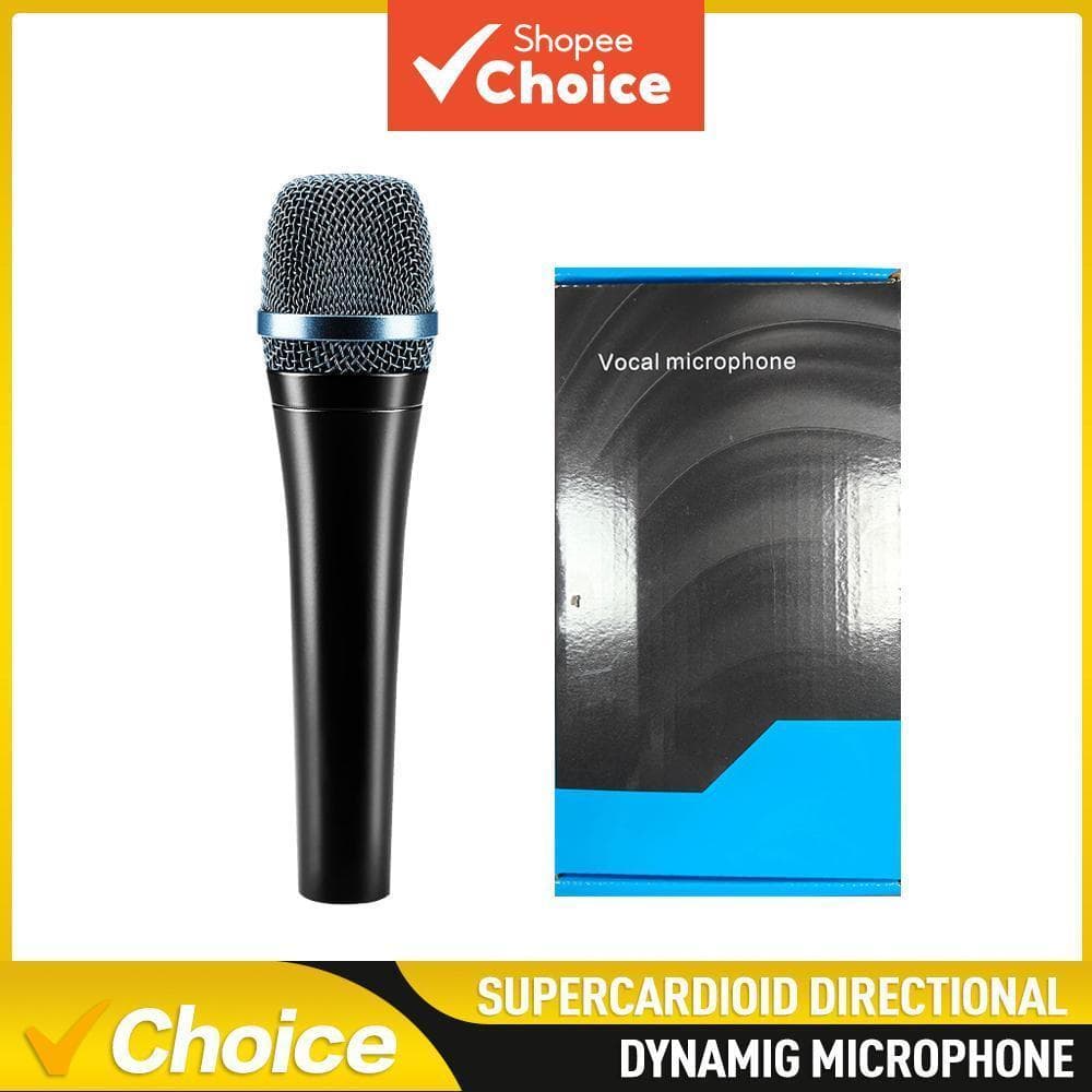 Microfone Dinâmico Supercardióide com Fio Profissional, Microfone de Instrumento, Ideal para Apresentações ao Vivo,