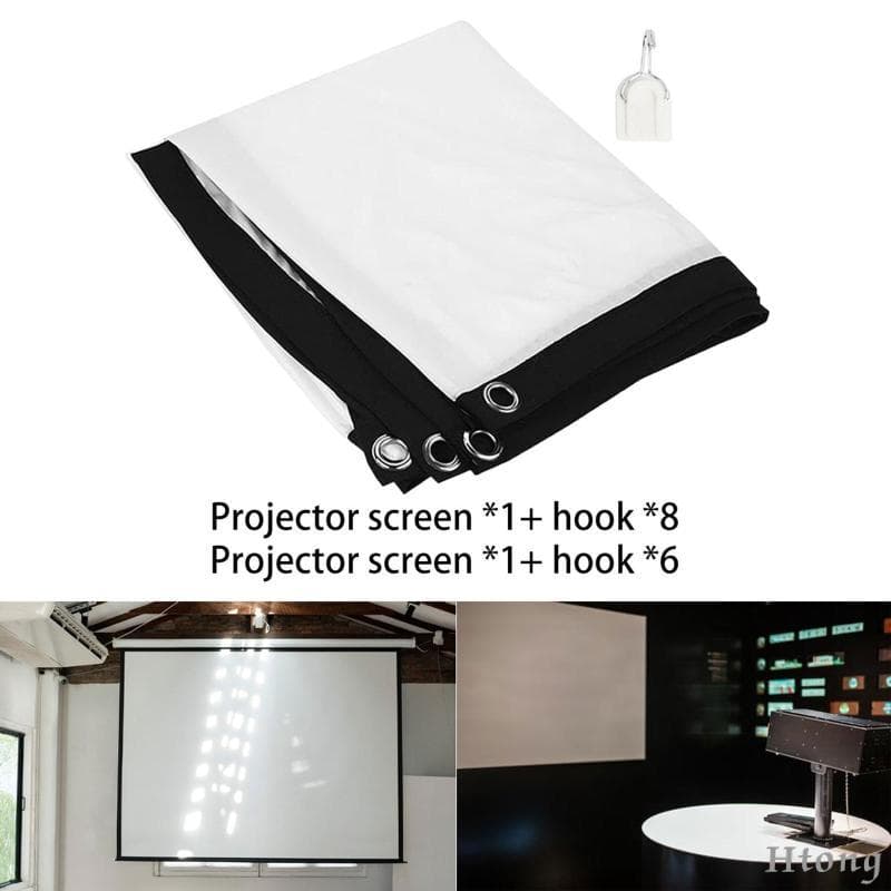 [Htong] Cortina De Projeção De Tela De Projetor Externo Com 16 : 9 Para Ambientes Internos