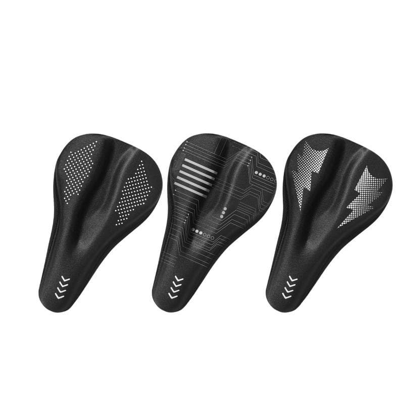 [Fineblue] Capa De Almofada De Assento De Bicicleta Silicone Selim Acolchoada Antiderrapante Leve Respirável Ranhura Erg