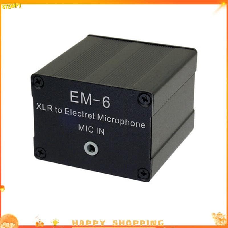 " BRJ3 Alto-Falante EM-6 XLR Para 3.5 Mm Amplificador De Microfone De Eletreto Mixer De Áudio Conversor De Captador Jack