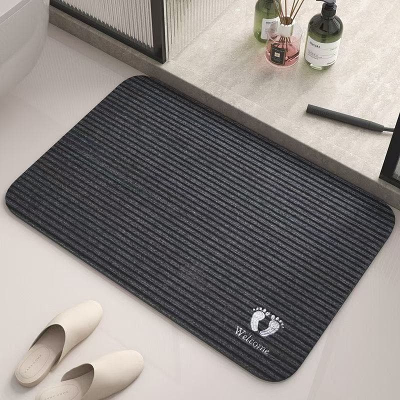 Tapete antiderrapante para porta de banheiro, tapete para porta de banheiro, absorve água, resistente à sujeira, tapete