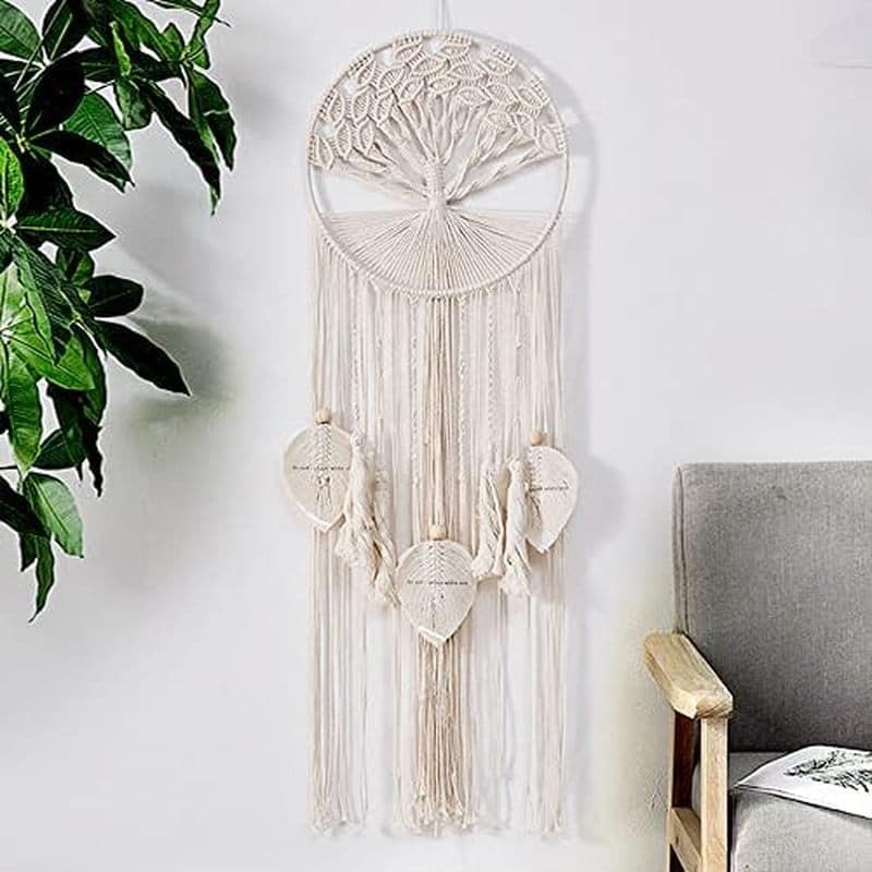 Árvore Da Vida Apanhador De Sonhos Macrame Pendurado Na Parede Boho Apanhadores Para Decorações De Casa De Casamento Vin