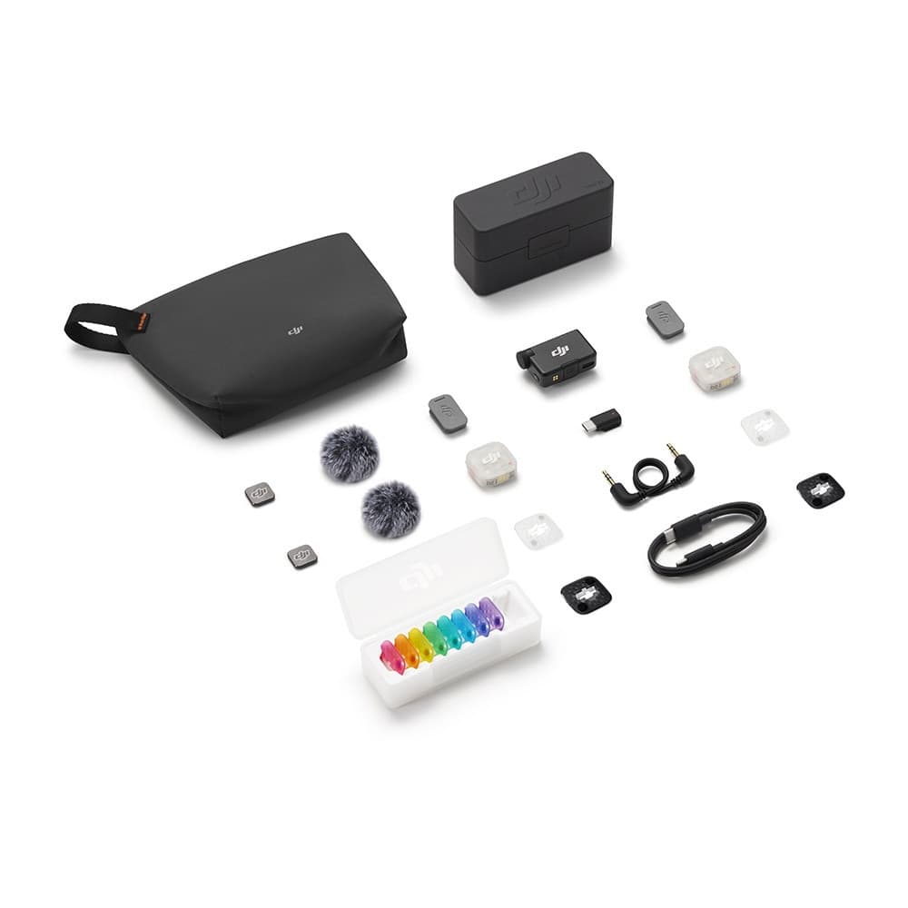 Microfone DJI Mic Mini 2S (2 TX Microfone + 1 RX Receptor + 1 Case de carregamento) BR - DJI153