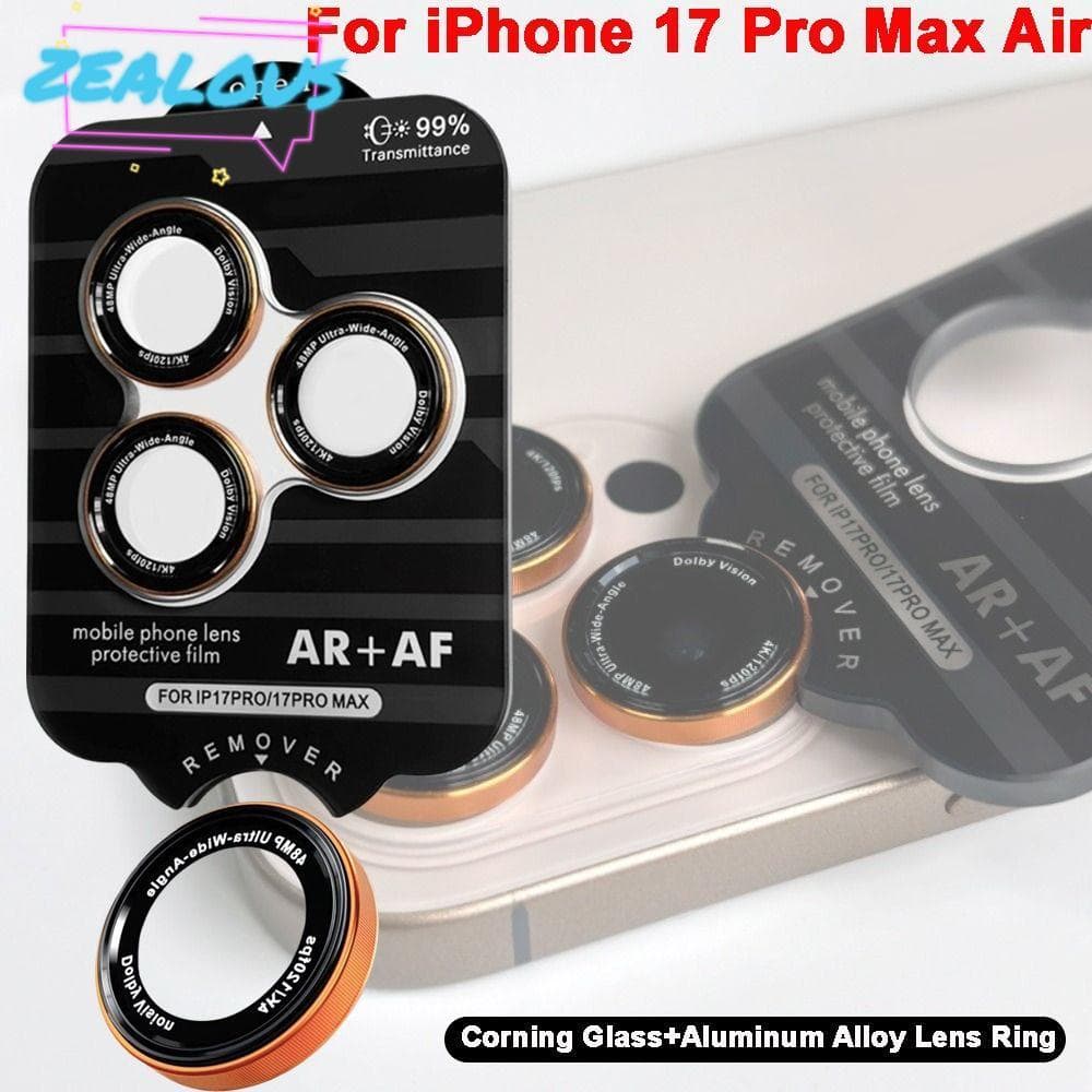 ZEALOUSSS Capa De Vidro Para Lente De Câmera , Protetor De AR Corning Tipo iP17 Max Air