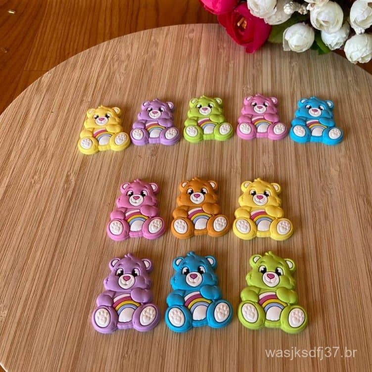 Material de borracha: Urso Coração - 10 peças Código: 100029
