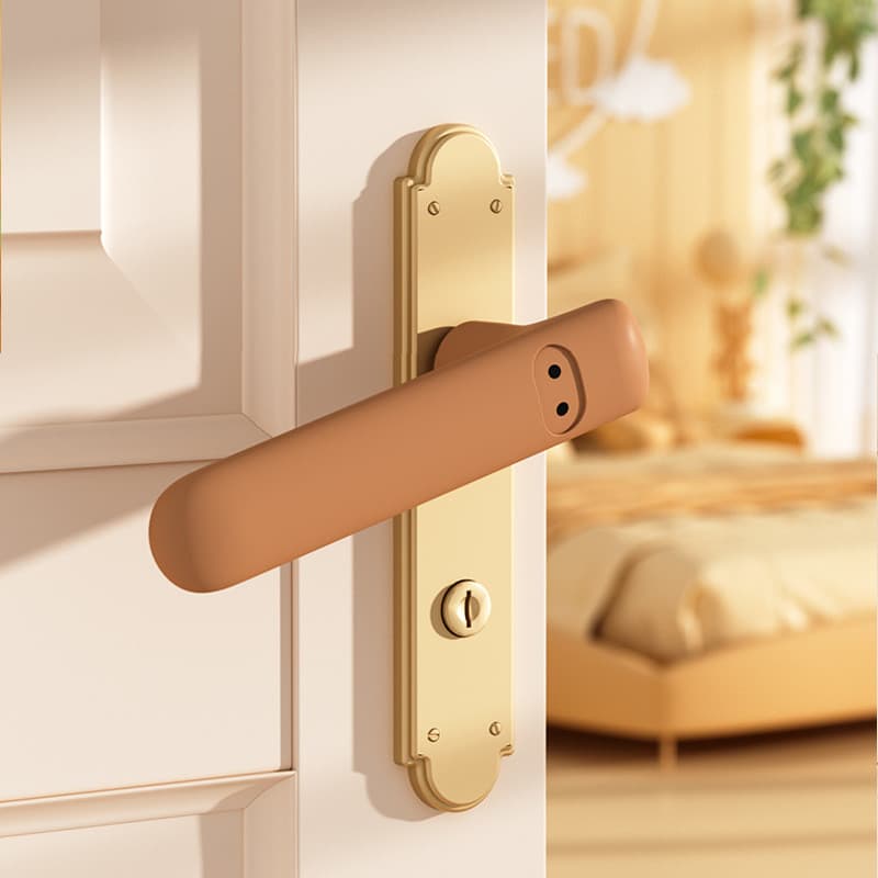 Capa protetora de silicone para maçaneta de porta, anti-colisão, protetor de segurança para maçaneta, capa macia de sili