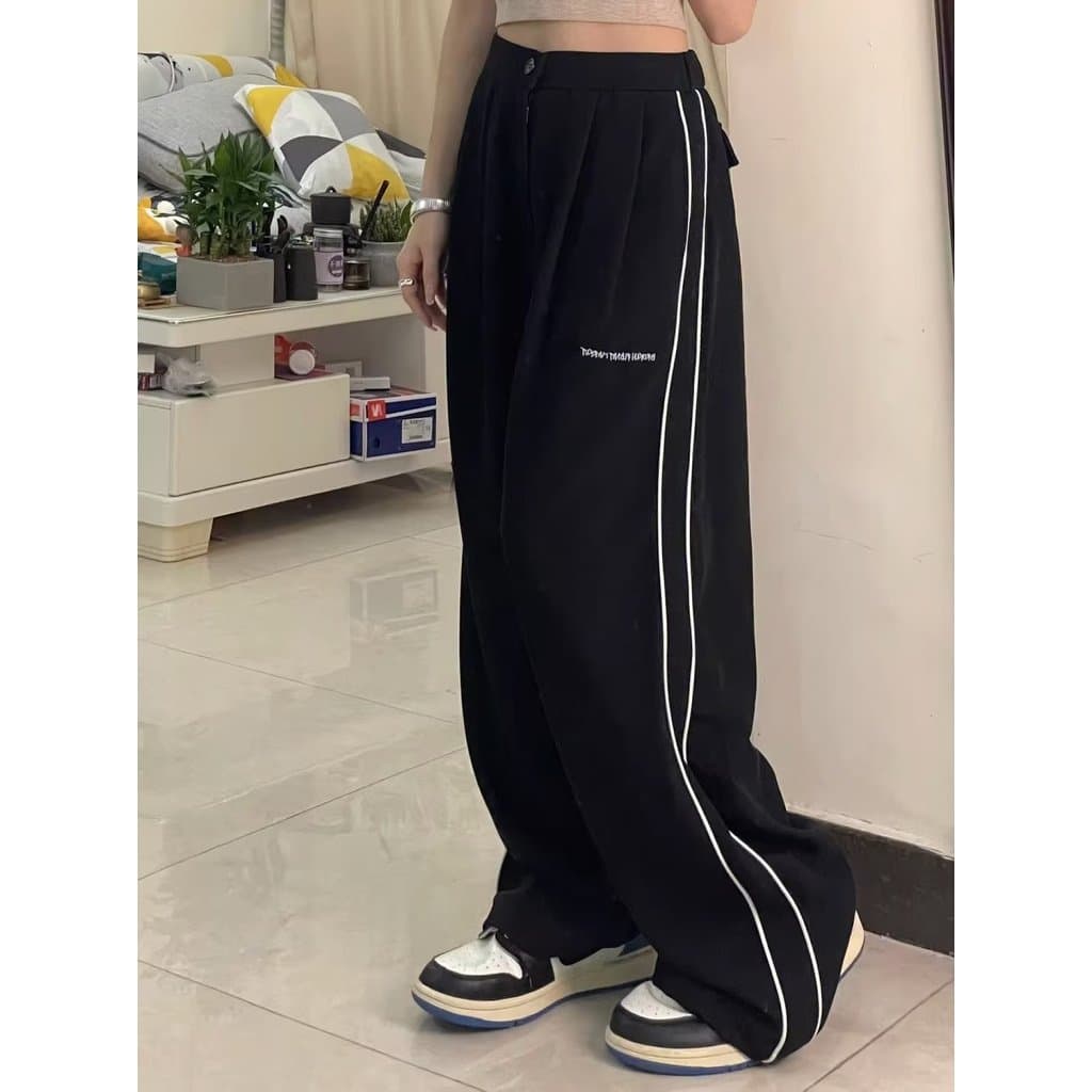 2025 novo estilo solto calças casuais masculinas versão coreana na moda All-Match calças verão estilo fino gota-pendente