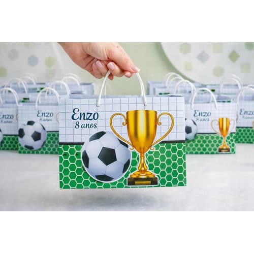 Sacolinhas Personalizada tema FUTEBOL | Personalizados | Lembrancinhas de Festas Pegue e monte