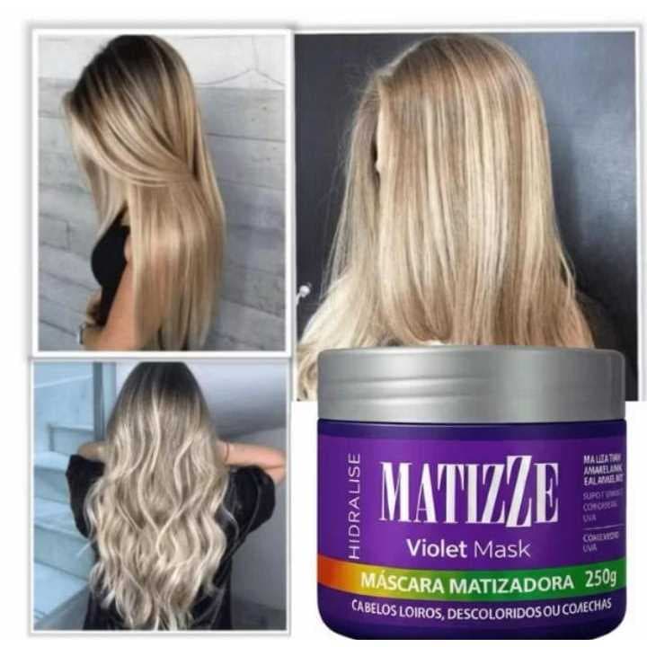 Máscara Matizadora HIDRALISE Ultra Rápida 03 minutos Cabelos Loiros Matizze Violet Loiro Platinado