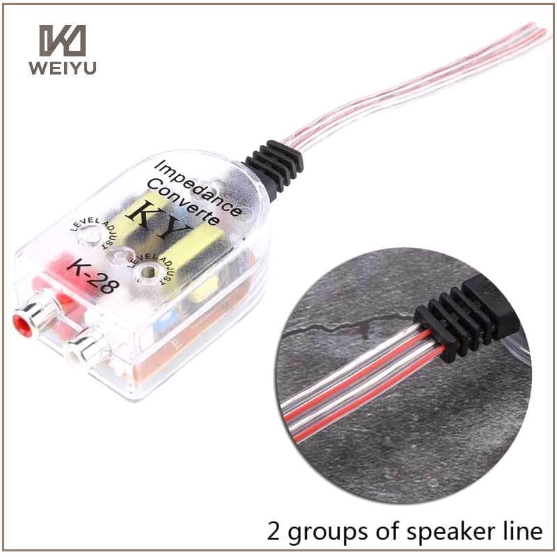 WEIYU 12V Universal Carro Alta Para Baixa Impedância Conversor Alto-Falante Linha RCA De Peças De Produto De Qualidade A