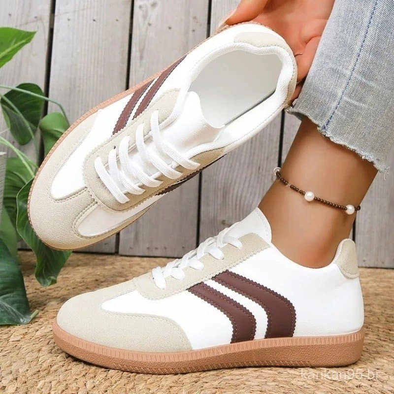 Tênis Vulcanizados da Moda para Mulheres, Tênis Casuais de Luxo, Sapatos Confortáveis e Planos para Mulheres, Tênis Espo