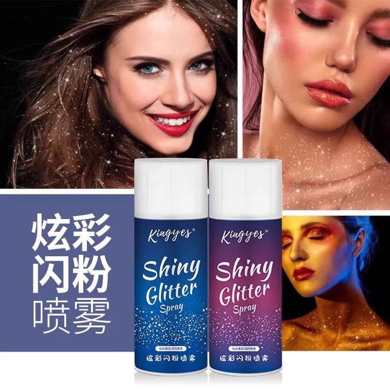 Forte selvagem glitter spray fantasma cor destaque hidratante palco desempenho barra casamento corpo cabelo glitter pero