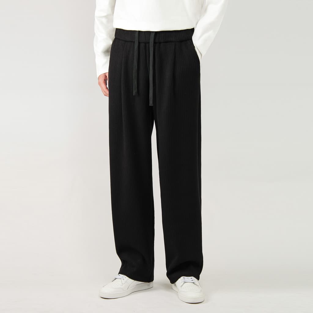 Calças casuais masculinas calças retas soltas calças largas masculinas High-End Drape primavera verão novo estilo