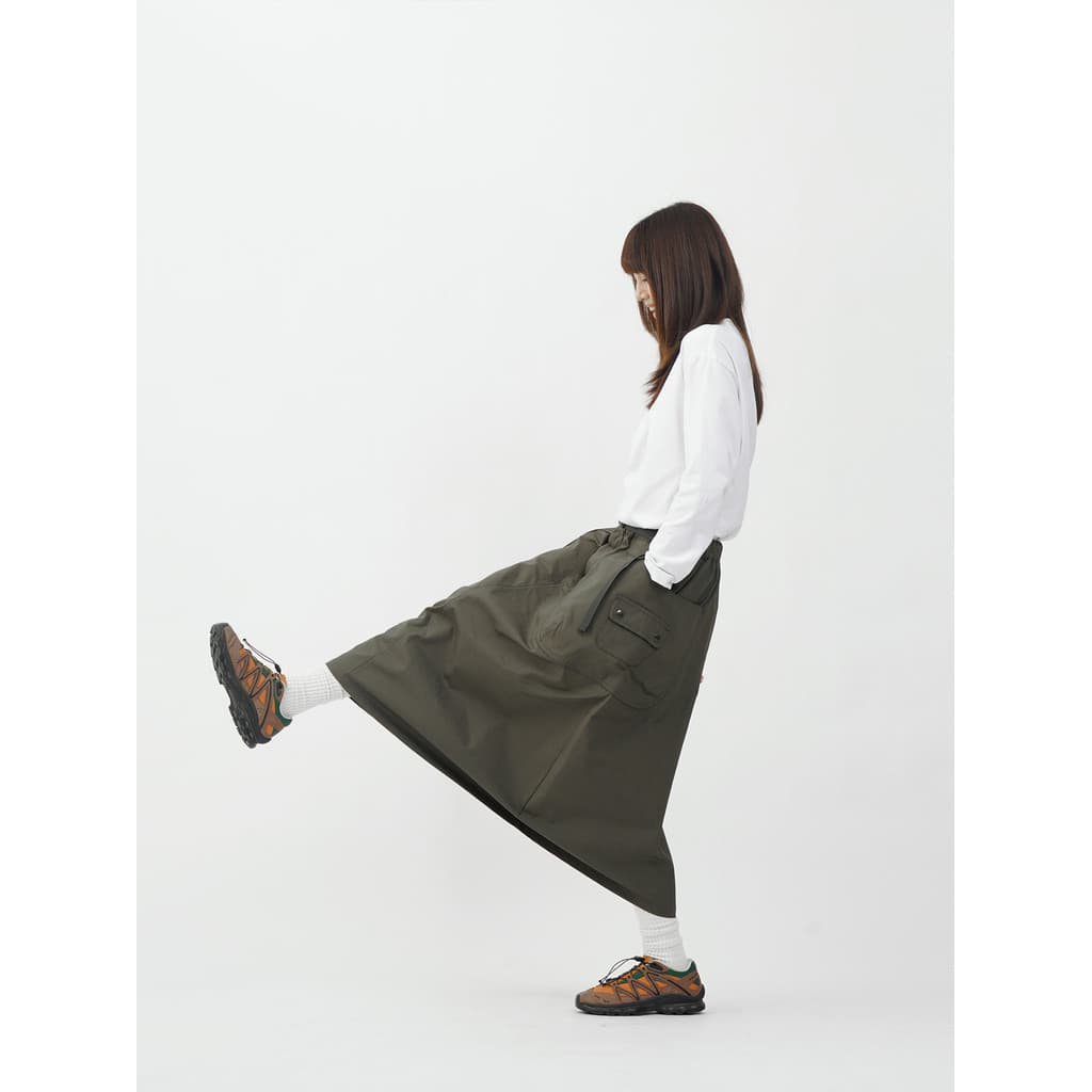 NaturalFlow NaturalFlow Macacão ao ar livre com vários bolsos Saia guarda-chuva Saia evasê