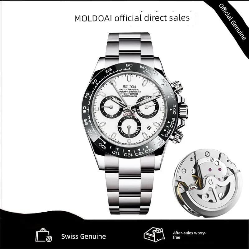 relogio masculino Panda Di relógio masculino calendário relógio de pulso luminoso relógio mecânico oco masculino à prova