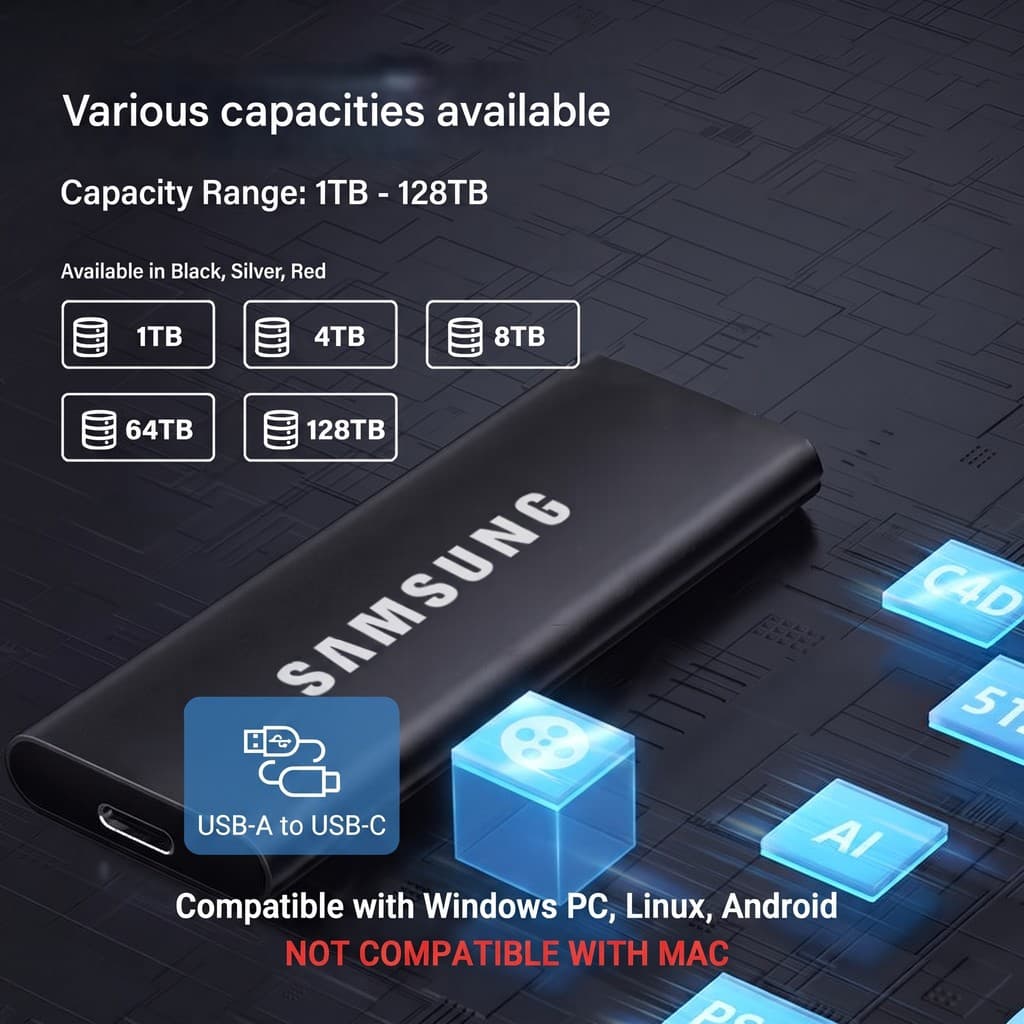 Disco Rígido Externo 128TB 60TB 30TB 16TB Portátil SSD 8TB 4TB USB 3.0 Tipo-C Interface HD De Alta Qualidade