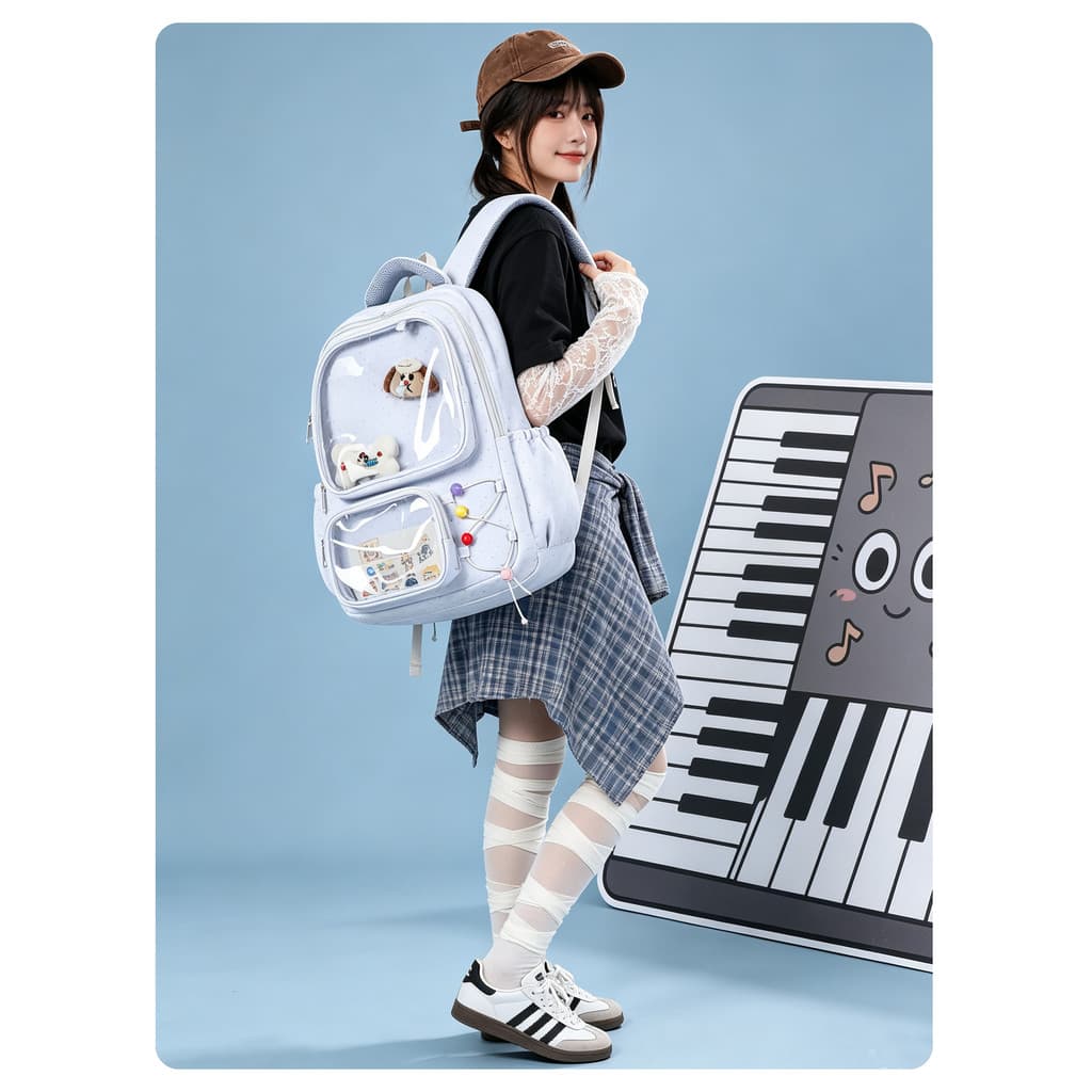 Saco de dor feminino saco de escola júnior estudante do ensino médio feminino 2026 novo estilo moda All-Match mochila gr
