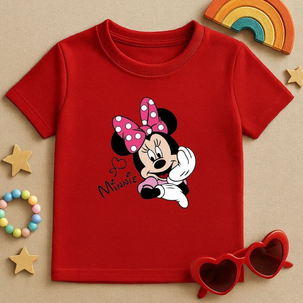 Camiseta De Meninas Personagens Minnie Mouse Novidade Tendência