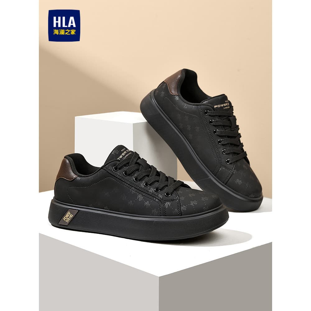 HLA/Hailan House sapatos masculinos 2026 verão novo estilo sapatos casuais masculinos na moda impresso respirável tênis