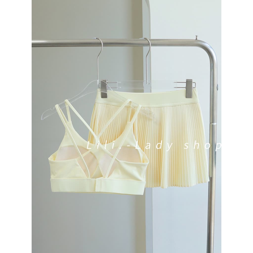 Yoga wear terno feminino exterior com almofada no peito de secagem rápida à prova de choque bonito colete traseiro profi