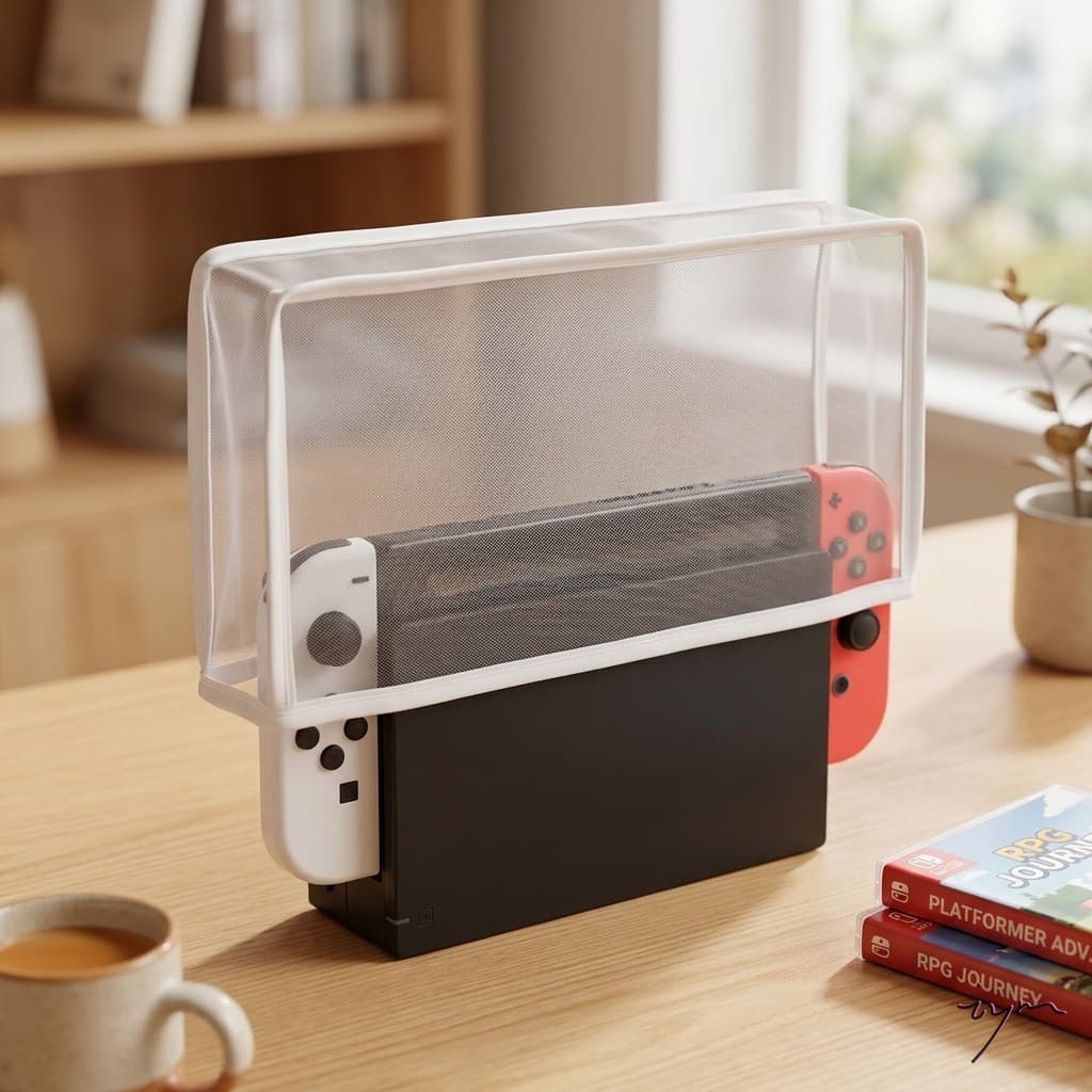 Switch OLED Dock Dust Cover Protetor Caso Tecido De Poliéster Resistente A Arranhões Dobrável