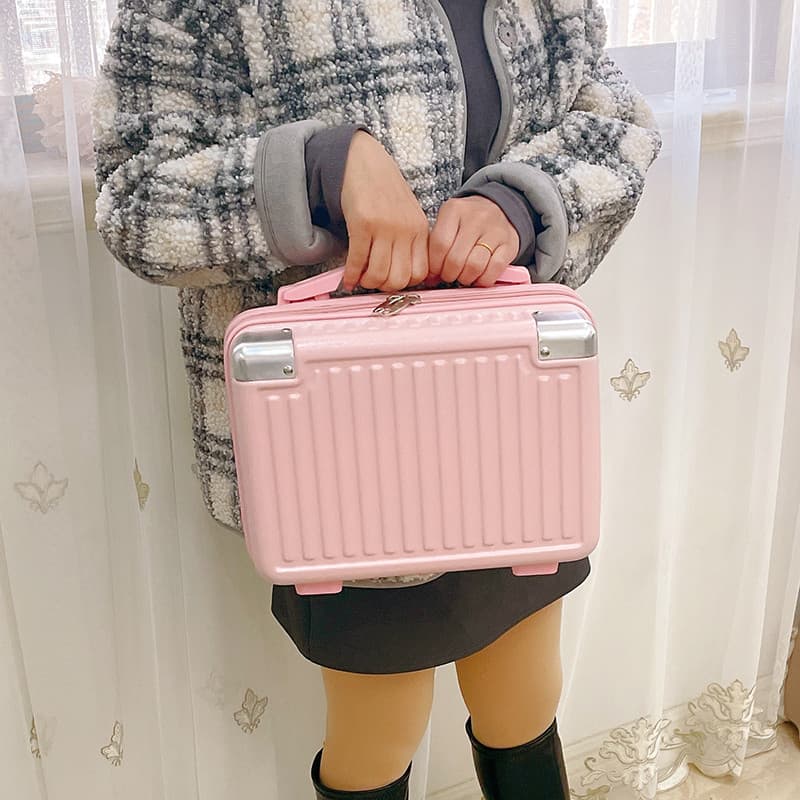47cm mão bagagem caso cosmético armazenamento pequena mala saco de embarque caixa de presente durável forte feminino