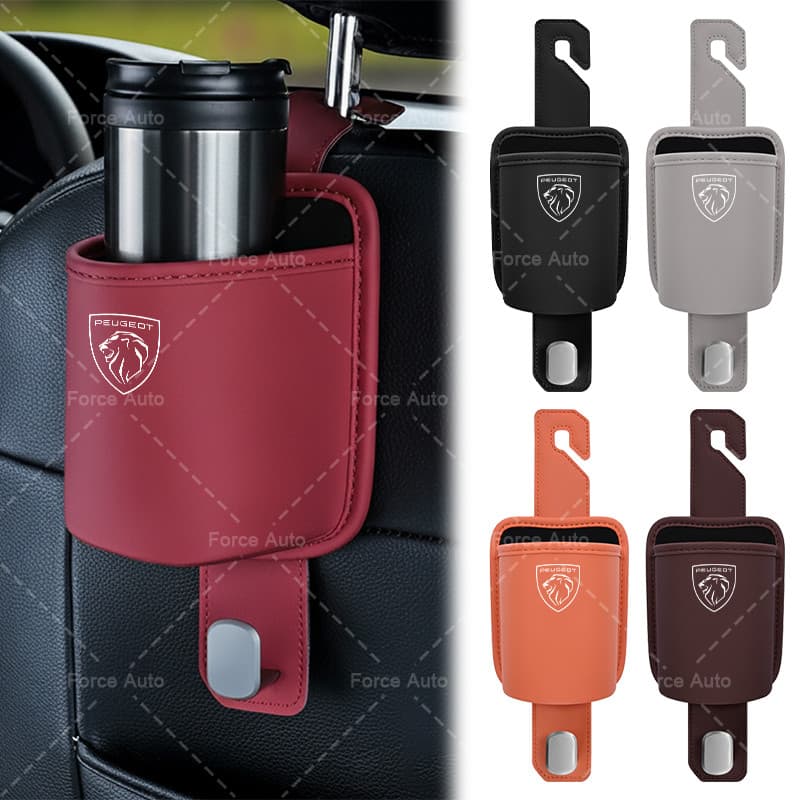 1/2 Pçs Suporte De Copo Do Encosto De Cabeça Carro Gancho Organizador Saco Para Peugeot 206 207 208 306 307 308 407 408