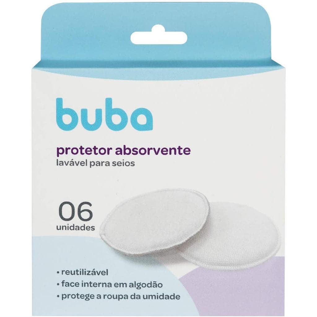 Kit 6 Protetores Absorventes Laváveis para Seios - Buba
