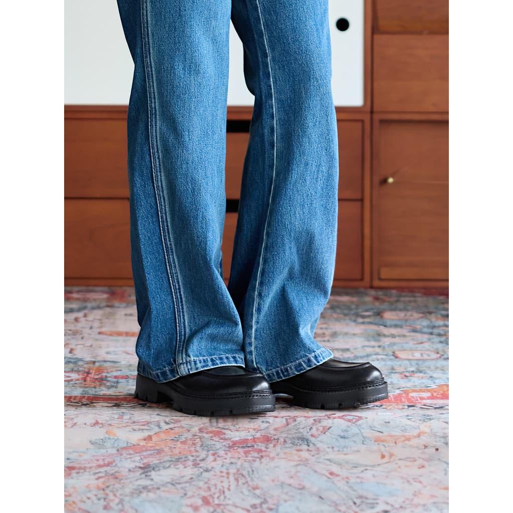 [Aumentar a altura cerca de 4 cm] ThomWills Mocassins masculinos de sola grossa com sola macia sapatos casuais de couro