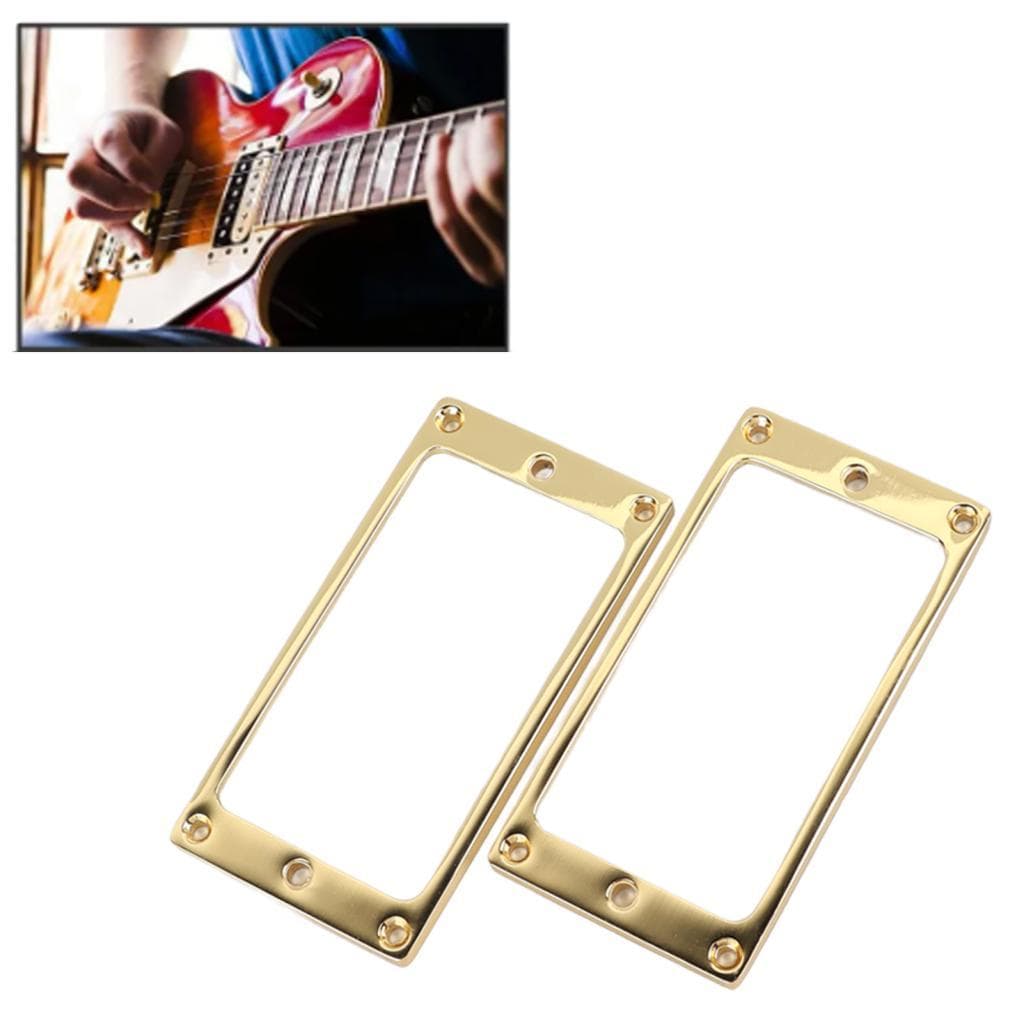 Pinkdayone-BR 2 peças moldura de captador de guitarra elétrica liga de zinco plana humbucker anel de montagem capa
