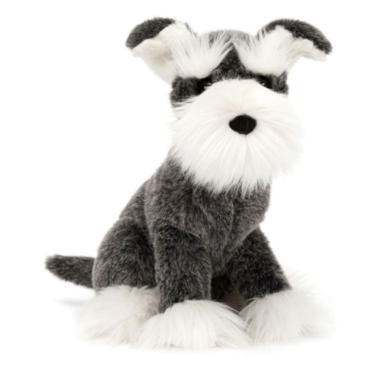 Brinquedo de pelúcia jellycat britânico calmante Schnauzer raposa Terrier boneca presente