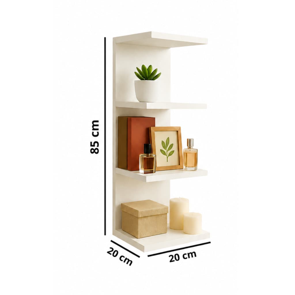 Torre Prateleira Estante Mdf 85cm X 20cm Multiuso Escritório Casa