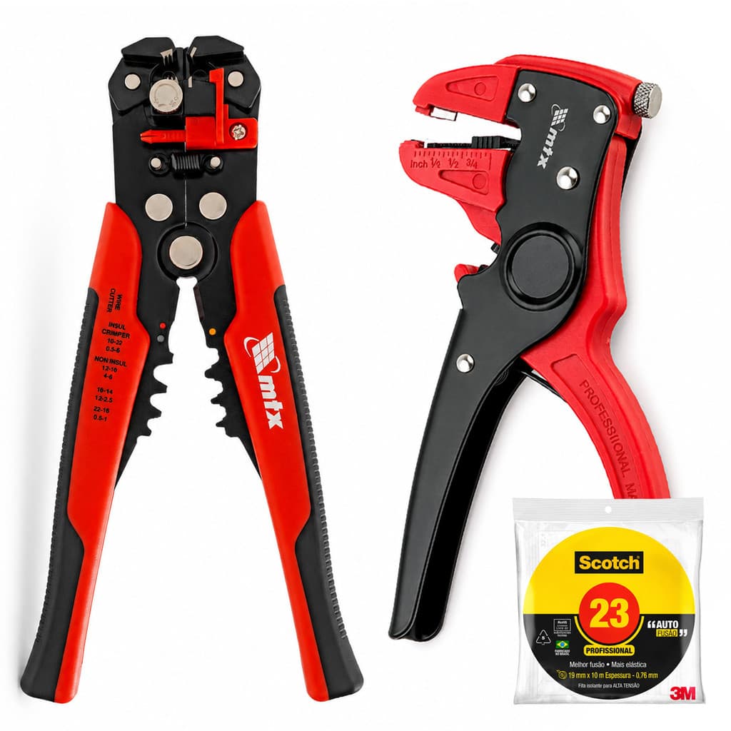 Kit 2 Alicates Pro Desencapador MTX + Fita Autofusão 3M