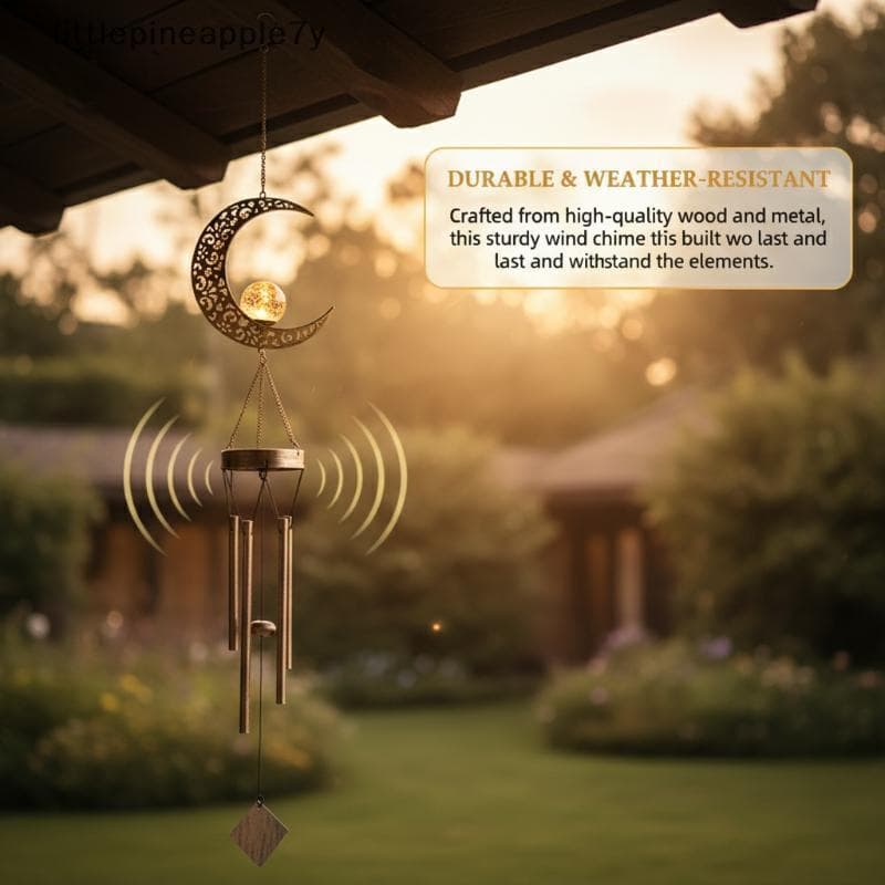 Pequenas Luzes De Carrilhão De Vento Movidas A Energia Solar Para Pátios , Jardins Paisagísticos E Luz Decorativa [COD]