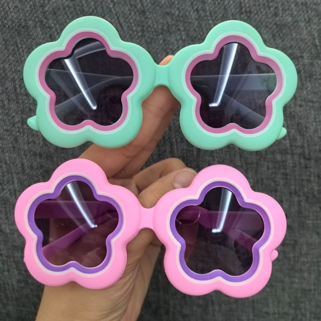 2024 novo estilo óculos de sol infantis flores coloridas meninos meninas passeio estilo festa brinquedos do jardim de in