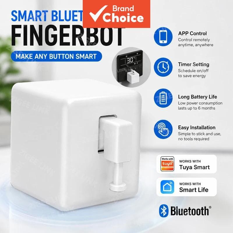 SAIMILI Para Tuya Bluetooth Smart Fingerbot Button Pusher Interruptor Sem Fio Bot APP Controle Funciona Com Alexa E Goog